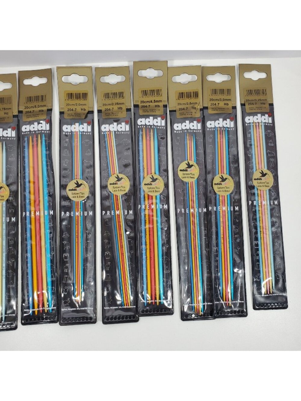 Addi Premium Colibri Double Pointed Knitting Needles 20cm 23cm Lot 13 Sets - Picture 7 of 13